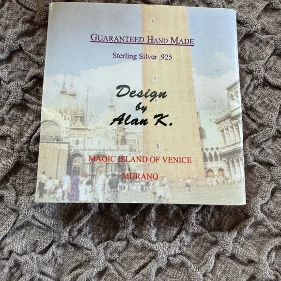 Fun Murano glass and 925 sterling silver cuff bracelet by Alan K - Picture 4 of 8